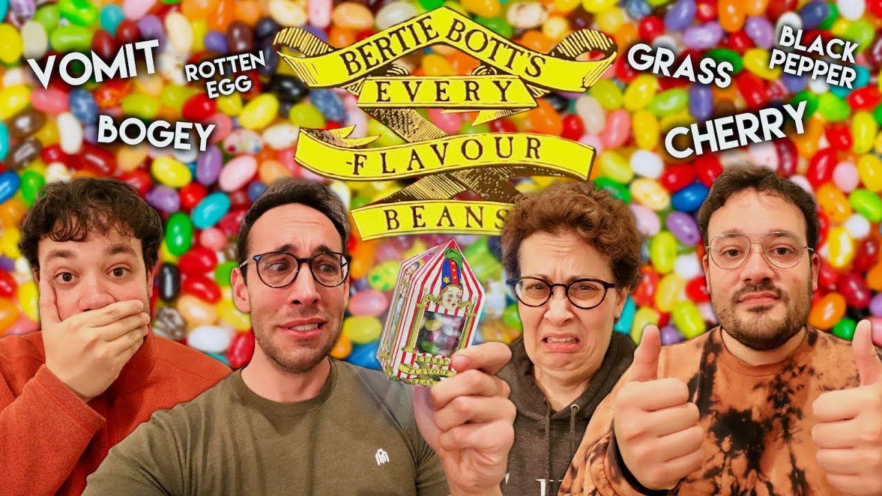 Making My Family Eat Bertie Bott's Every Flavor Beans | Harry Potter Game
