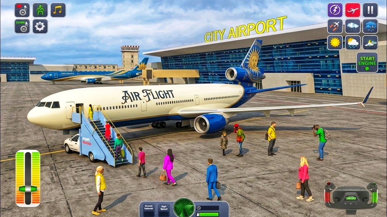 Flight Airplane City Pilot Simulator 3D - Plane Boeing Emergency Landing passenger Android Gameplay