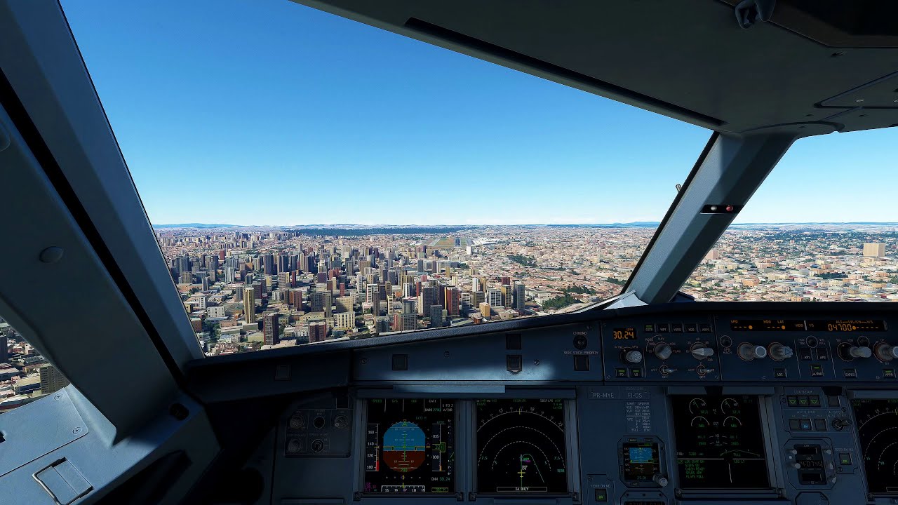 [ São Paulo Brasil ] [ LANDING ] [ A320 ] [ 4K ] [ Congonhas Airport SBSP ] [ MSFS2020 ]