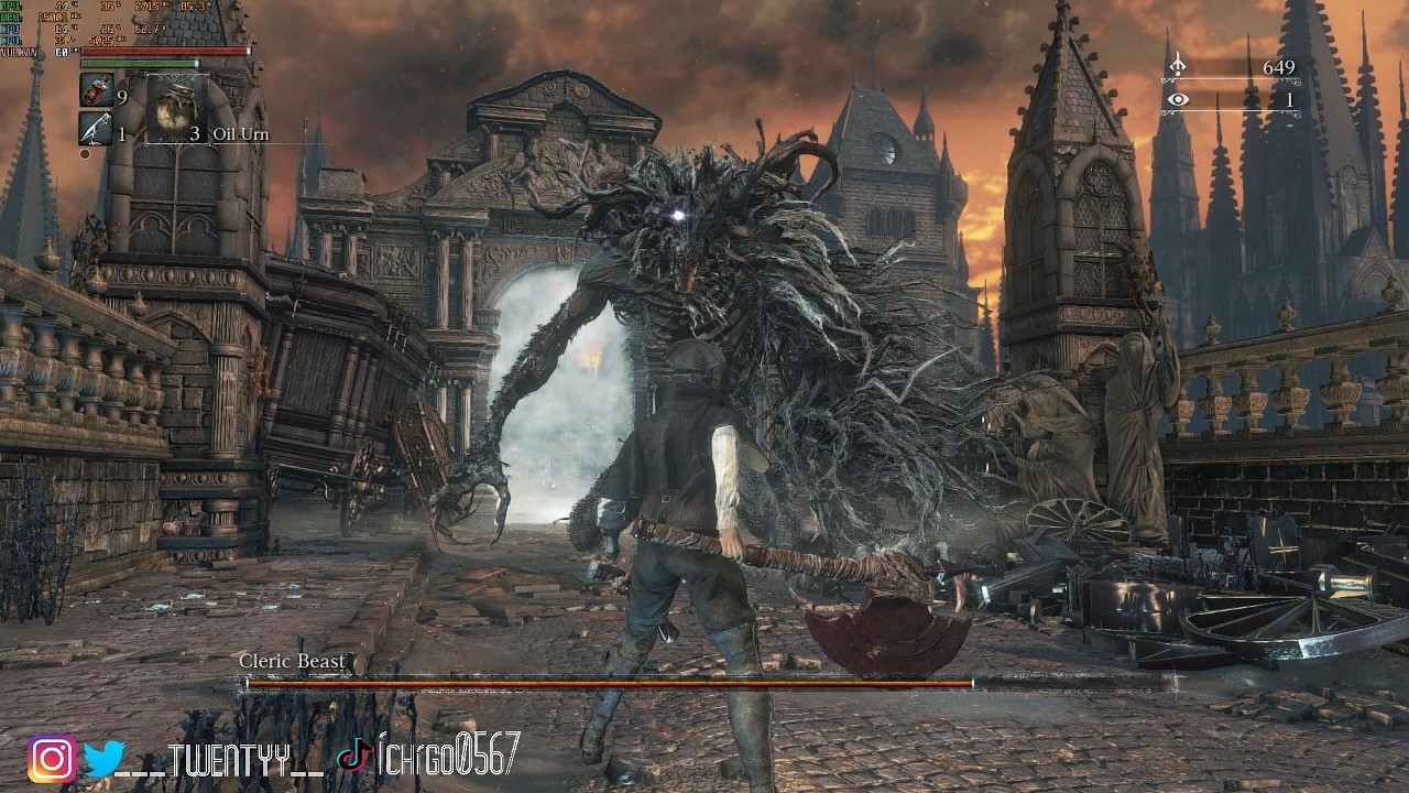 First Time Bloodborne Player: Cleric Beast Fight