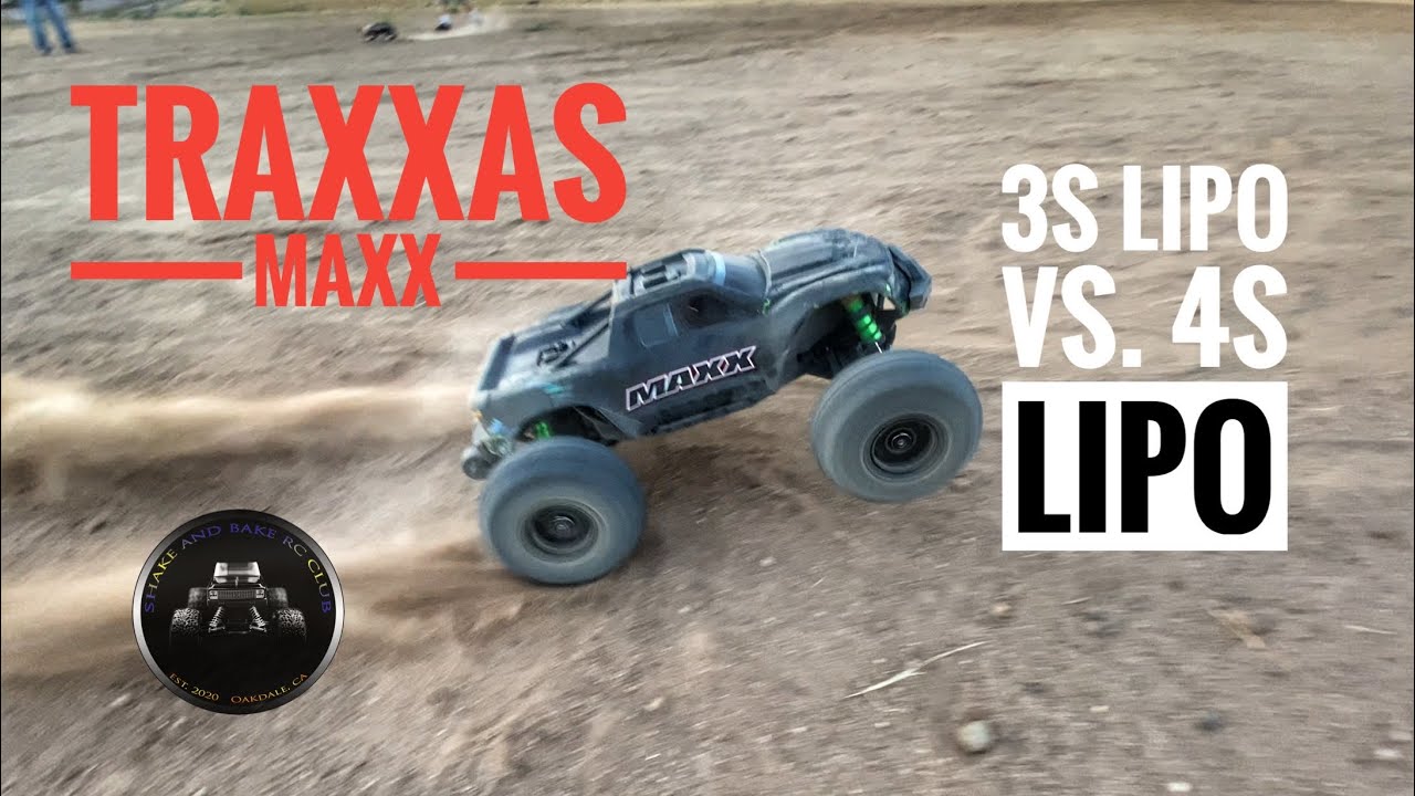 Traxxas 3s vs HOOVO 4s in a Maxx