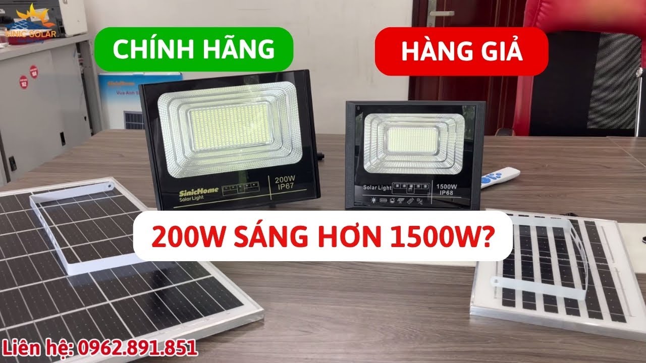 Phân biệt đèn năng lượng mặt trời Thật và Giả