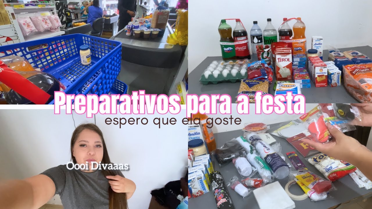 VLOG: PREPARATIVOS PARA A FESTA DA MINHA MAE| compras, doces,decorações e muito mais ✨❤️