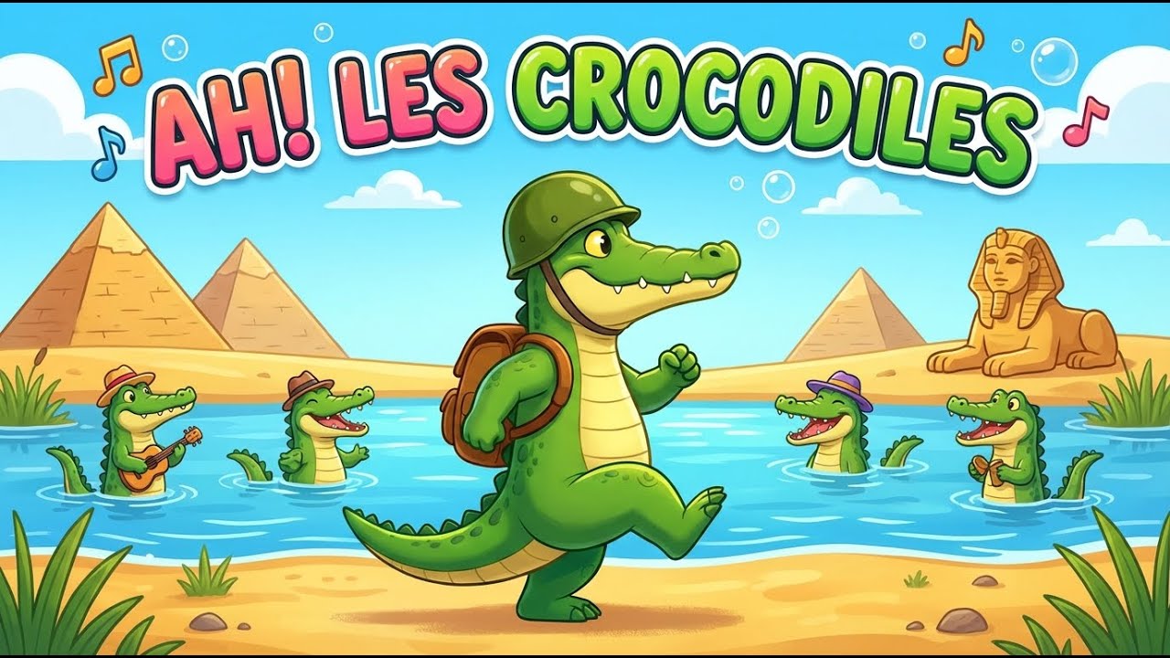 Ah ! Les crocodiles 🐊 - Comptine à gestes pour enfant - Le Monde des Minos