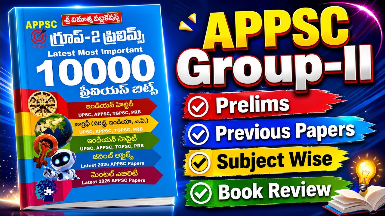 APPSC Group2 prelims - Subject wise Previous bits 2026