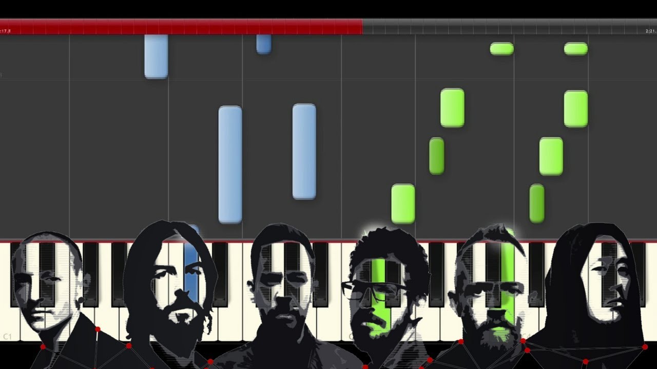 Linkin Park Invisible Piano Midi tutorial Sheet app Cover Karaoke pista