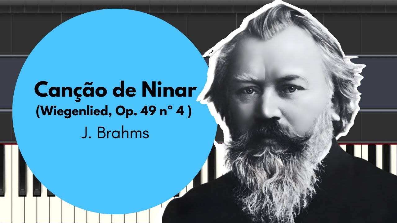Canção de Ninar (Wiegenlied Op. 49 nº 4) – Brahms | Piano a 4 Mãos | Synthesia Tutorial