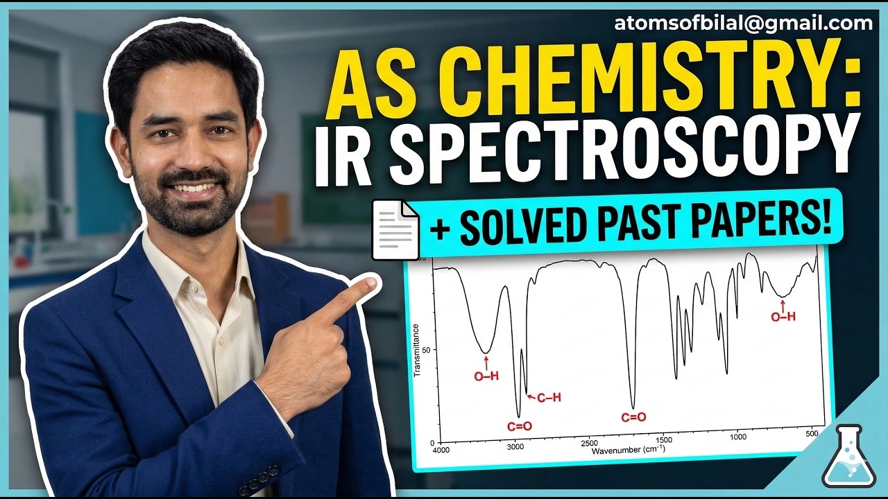 Master IR Spectroscopy in One Video. Complete Theory + Past Paper Solved | AS Chemistry 9701