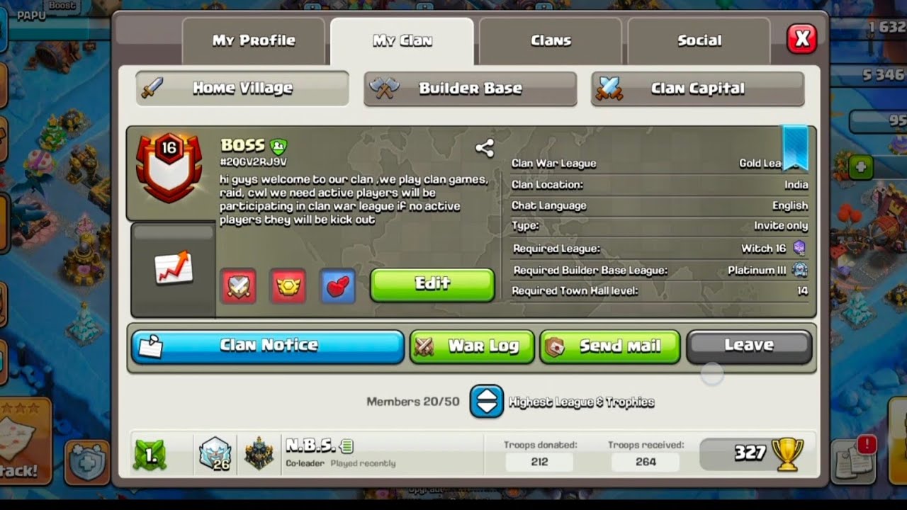 INVITING NEW MEMBERS TO CLAN 