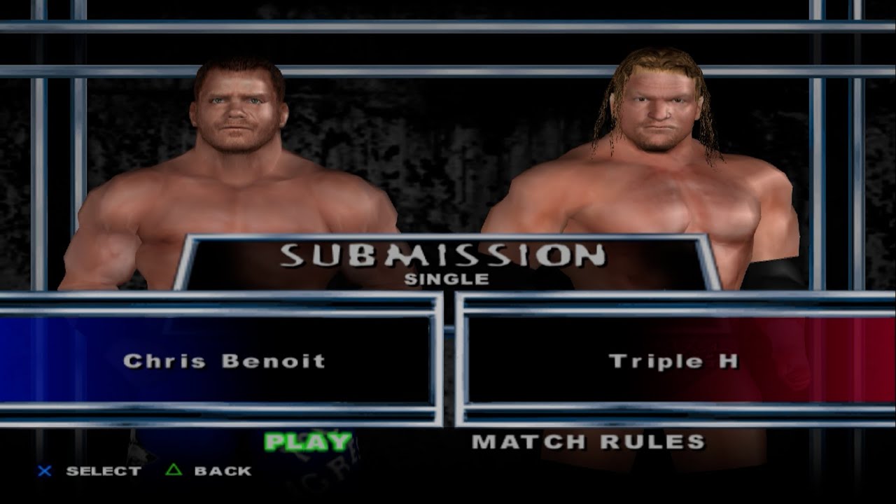 WWE SmackDown! Here Comes the Pain - Chris Benoit VS Triple H (SUBMISSION)