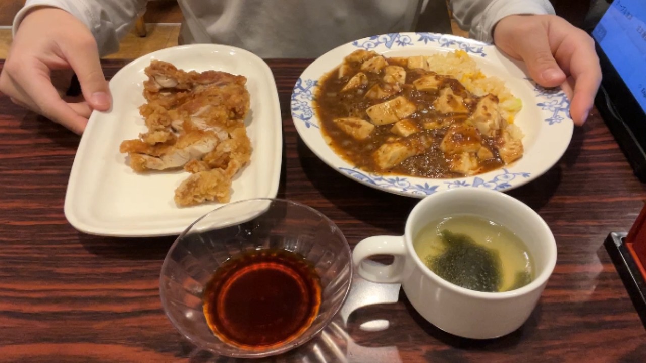 Japanese Salaryman Dinner at Bamiyan | Mapo tofu and fried chicken