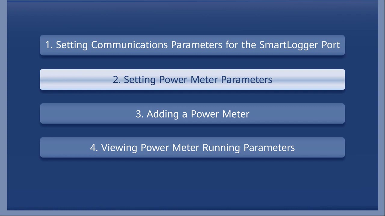 03 SmartLogger3000 Connecting to a Third Party Power Meter Modbus Commissioning Video