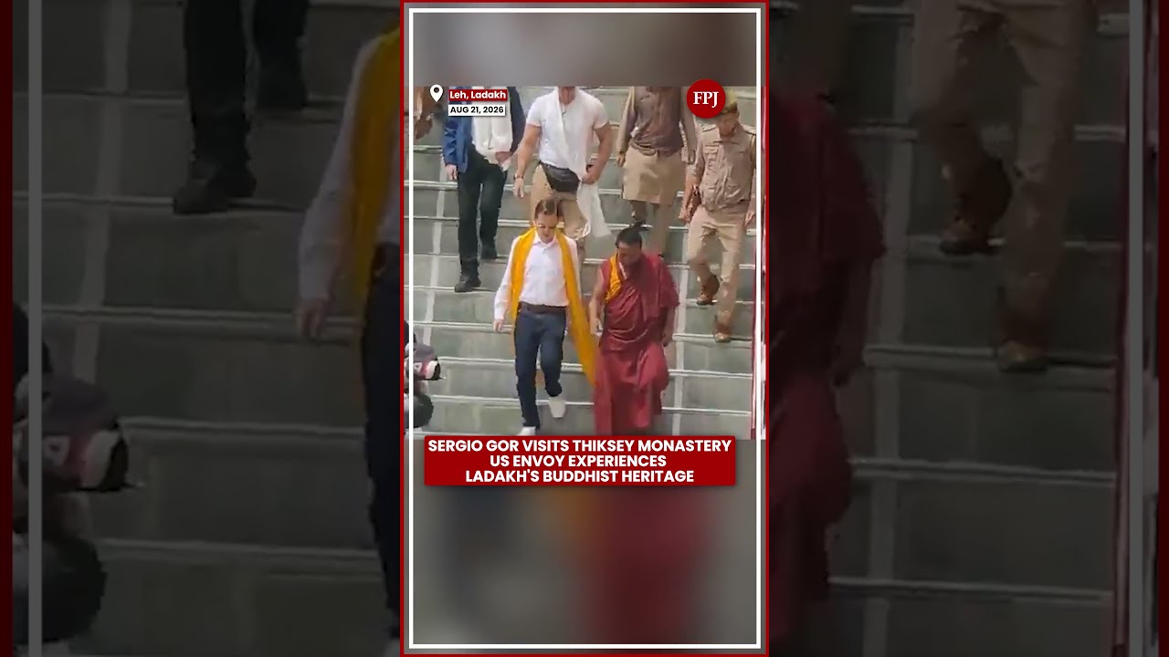 US Ambassador Sergio Gor Visits Thiksey Monastery, Explores Ladakh's Buddhist Heritage