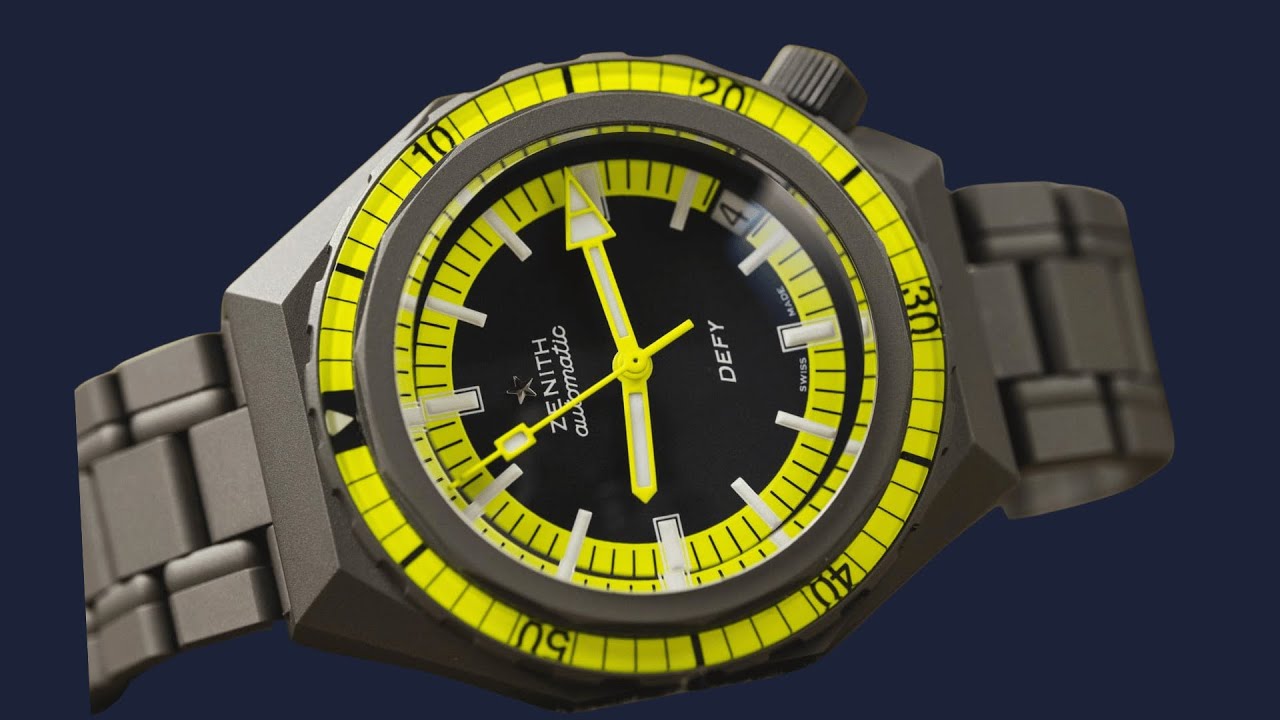 Zenith Defy Revival Shadow Diver Review | Micro-Blasted Titanium Vintage Diver with Neon Edge