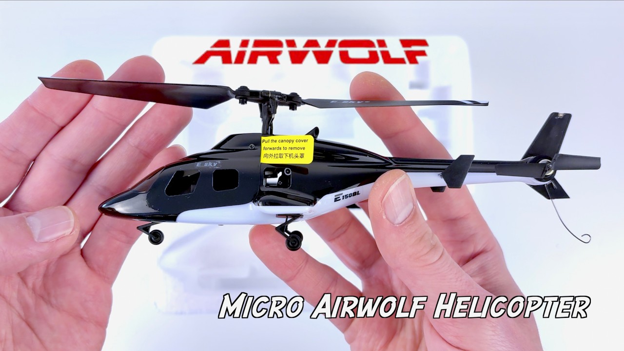 Micro RC Airwolf Helicopter | Unboxing & Maiden Flight | RTRHobby
