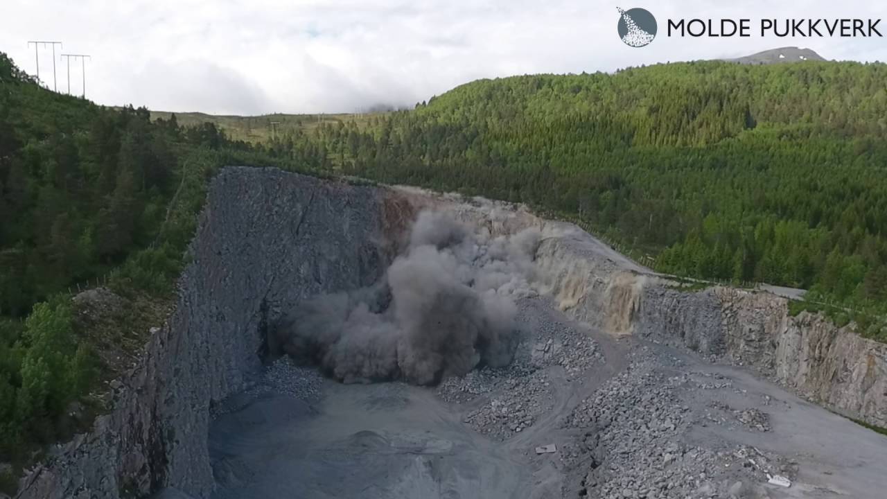 Sprengning i Molde pukkverk