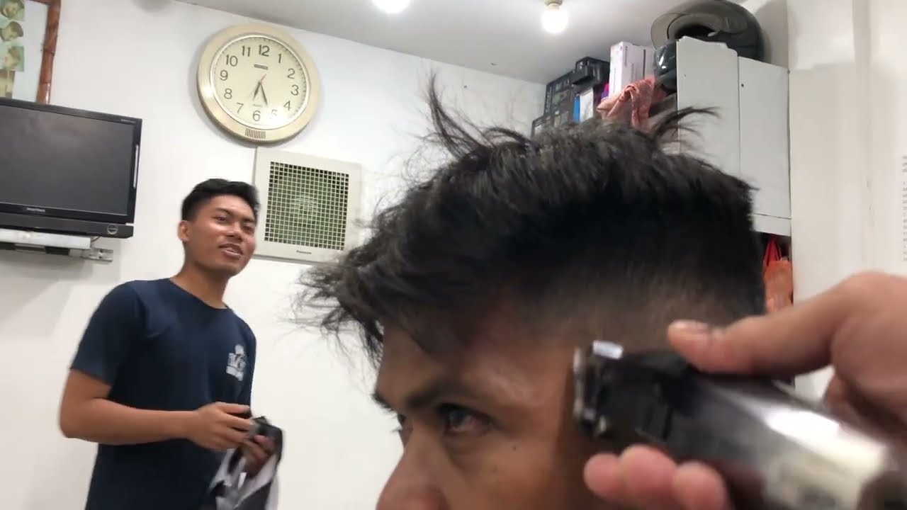 10 kepala 1jam selesai  cara potong rambut pria
