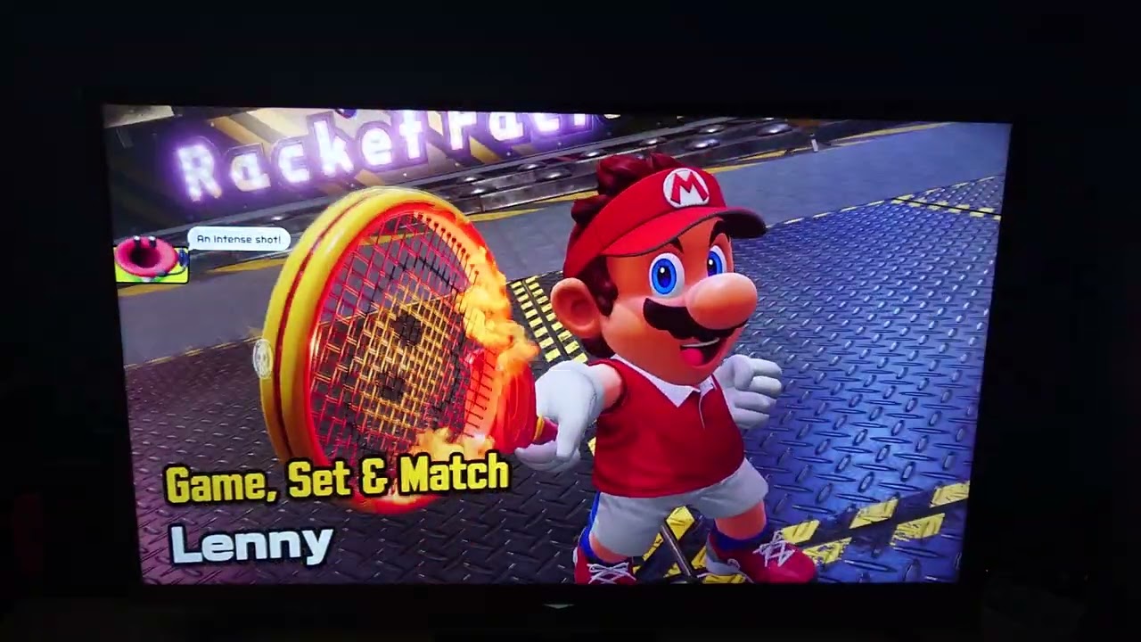 Playing mario tennis fever but online mode. Spoiler: I lost every game. 