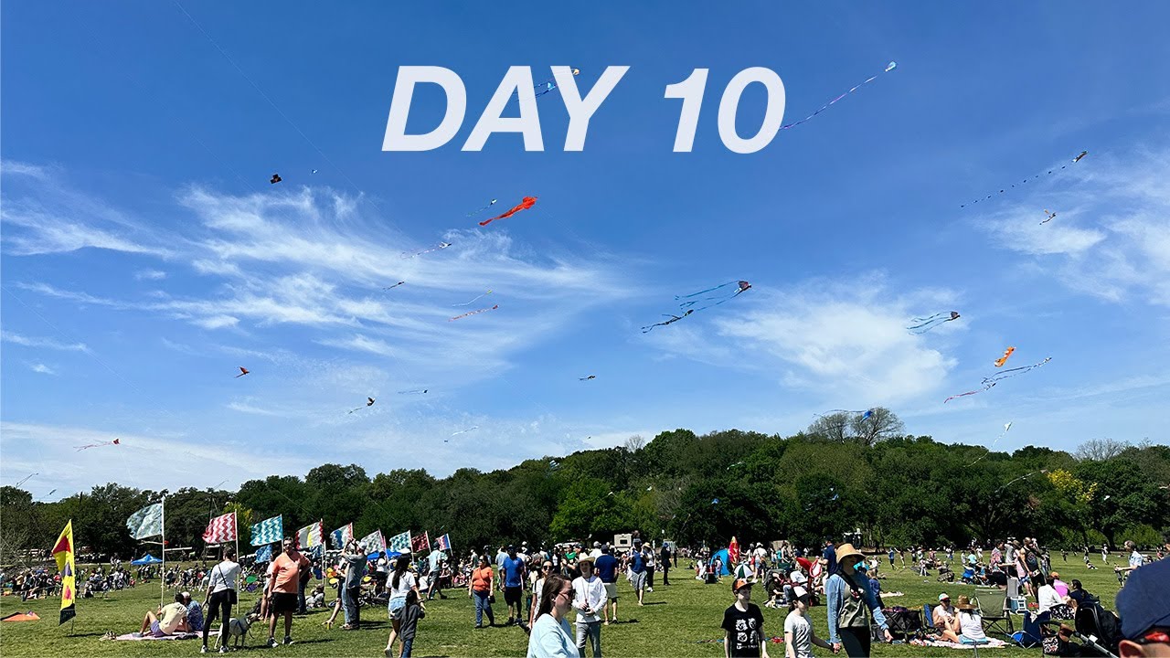 95th ABC Kite Fest at Zilker Park  + Thrifting in Austin | Tesla Car Camping | US Road Trip