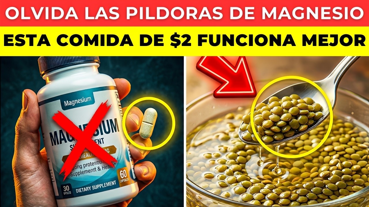 7 Alimentos Ricos en Magnesio que se ABSORBEN 16 Veces Mejor que los Suplementos (Mayores de 60)