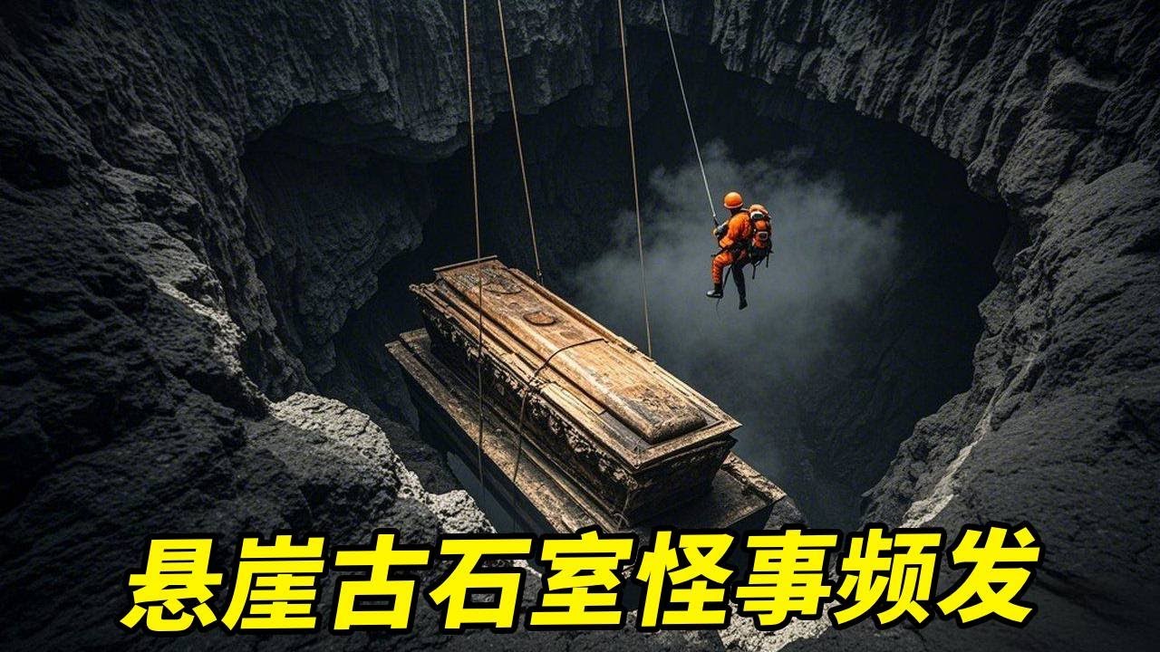 千年石室藏活尸蟞！小北腰缠绳索探秘悬崖棺阵，山体掏空仿佛神作之笔！【户外小北哥】