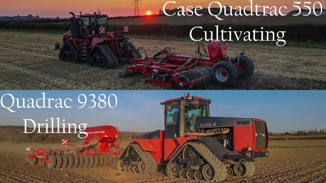 Case Quadtrac 9380 & 550 Spring Cultivating & Drilling