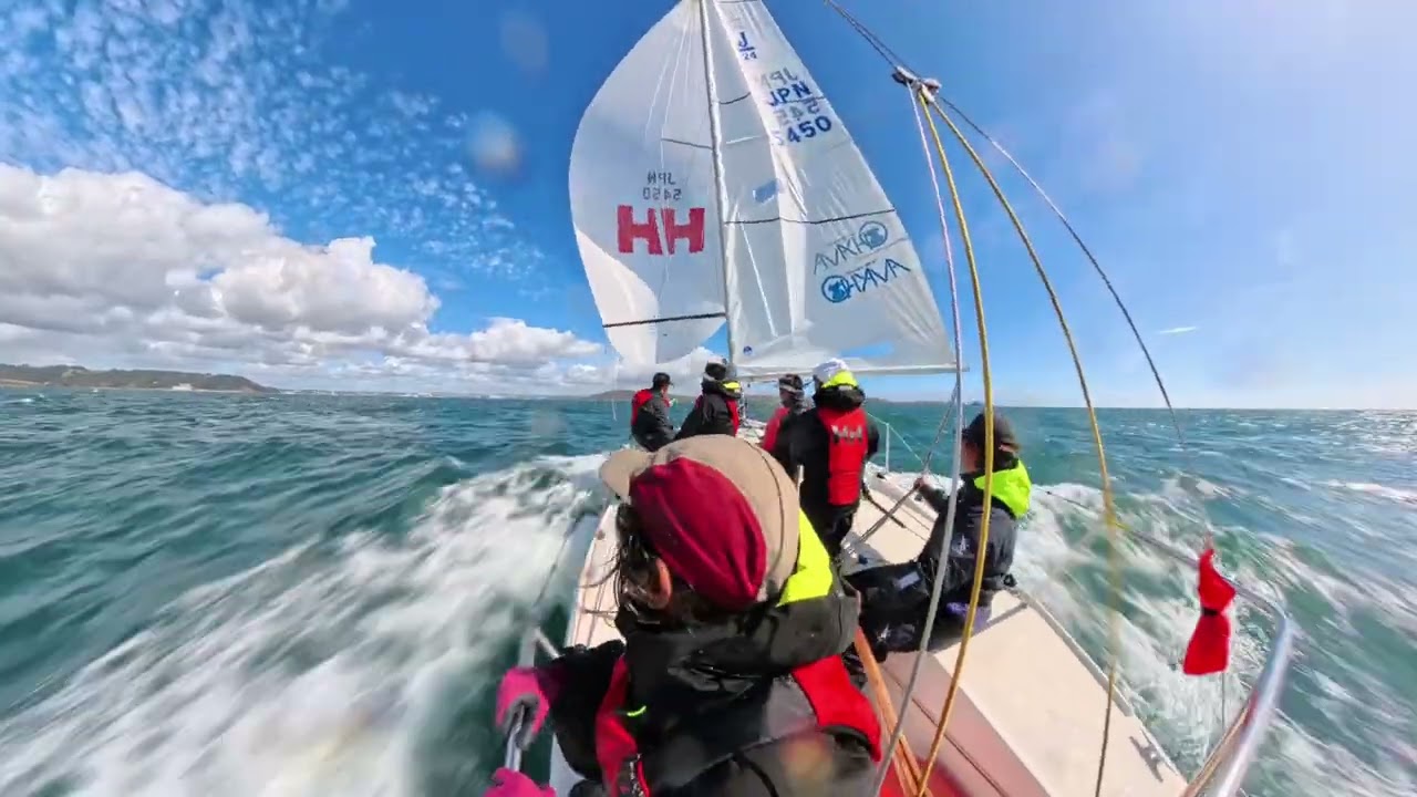 2025 J/24 World Championship Race8 Top-finish (Gekko JPN5450)  vol.2 (2nd Windward Mark~Finish)