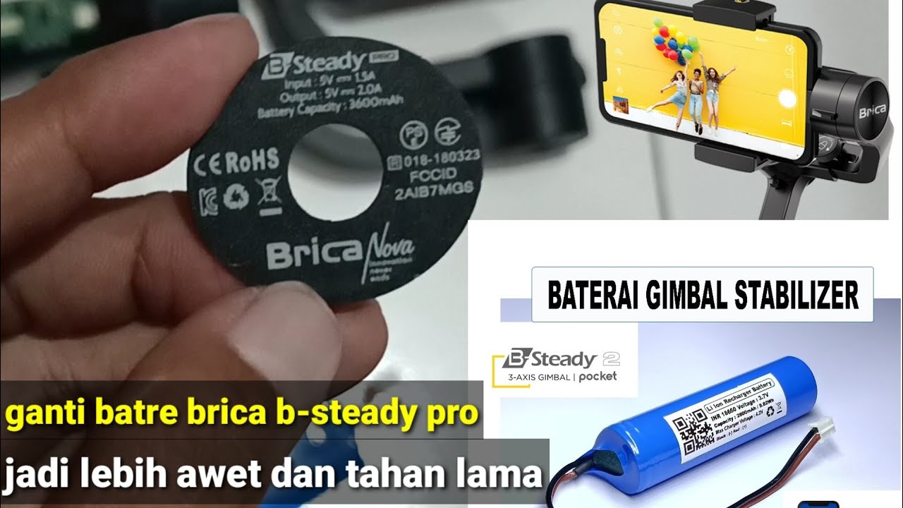 CARA GANTI BATRE GIMBAL STABILIZER BRICA B-STEADY PRO