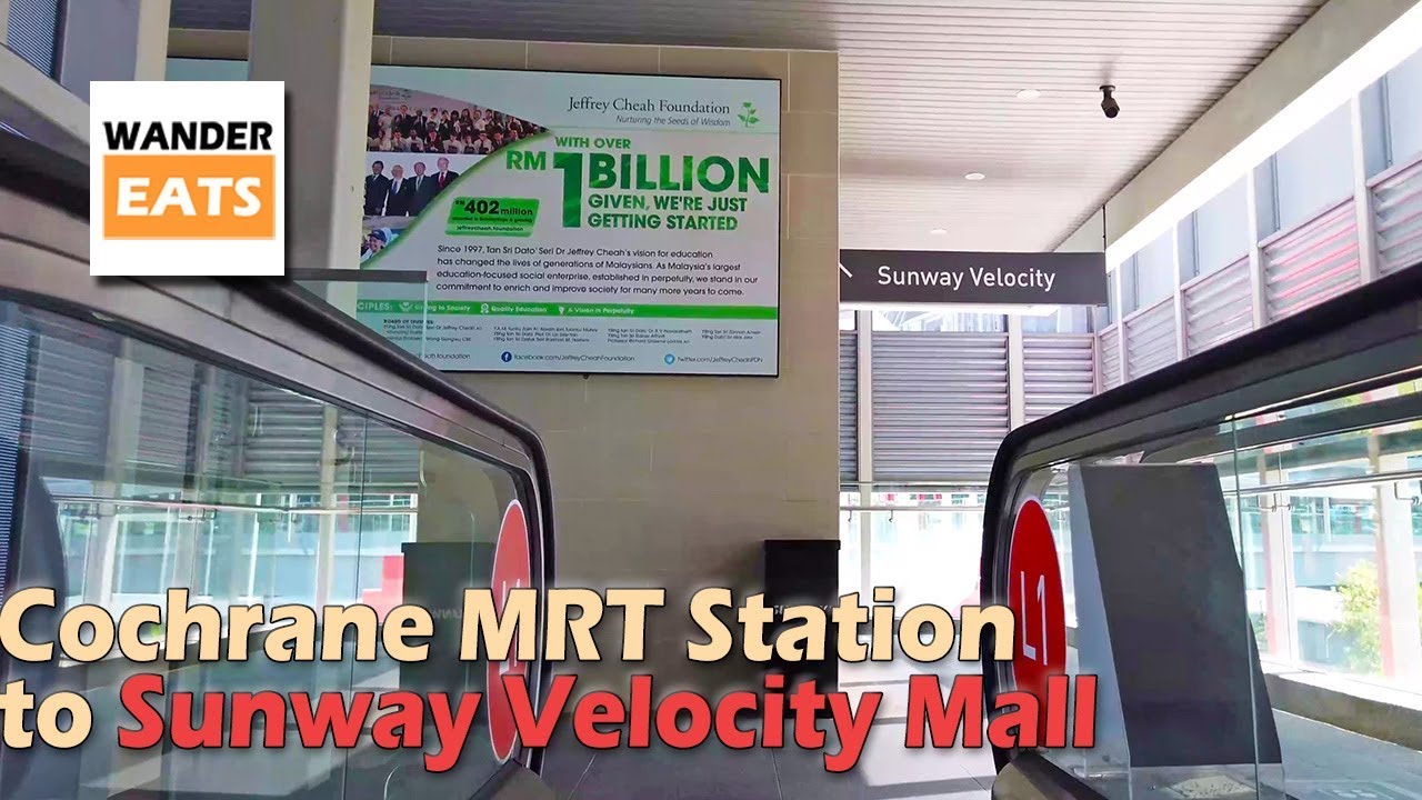 Пешком: от станции метро Cochrane до торгового центра Sunway Velocity.