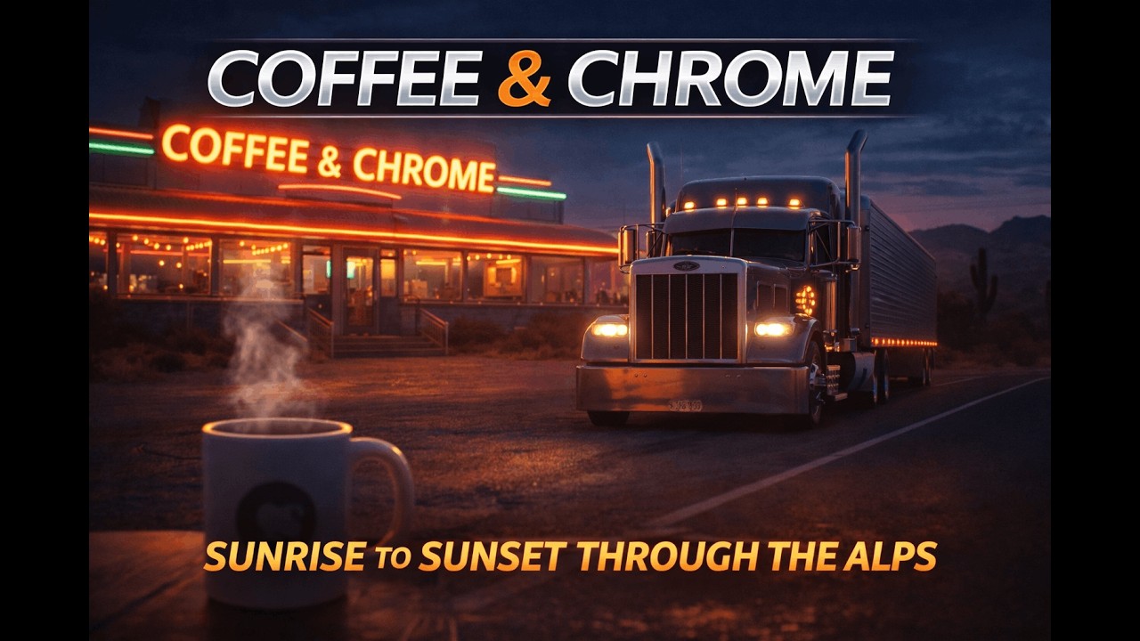 Coffee & Chrome ☕🚛 | Sunrise to Sunset Through the Alps