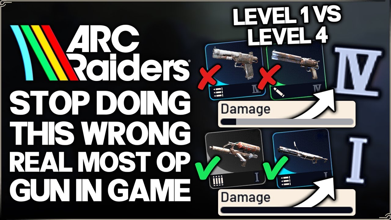 Arc Raiders - New Best Most OP Gun in Game - Level 1 VS Level 4 & Attachments - PvP & PvE Guide!