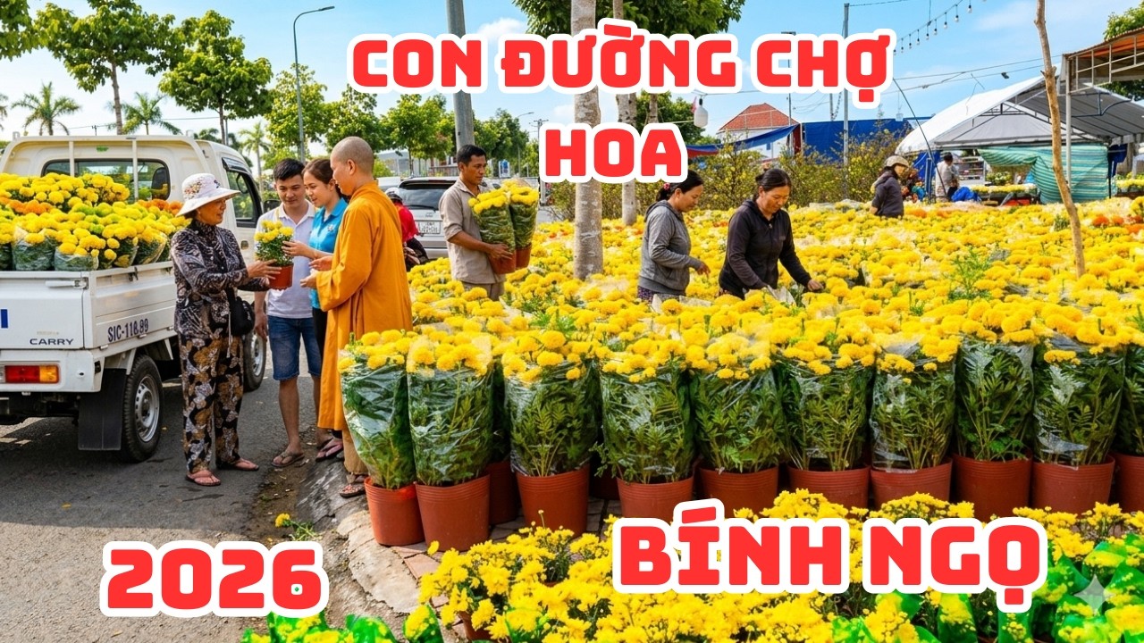 Con đường chợ hoa xuân bính ngọ 2026