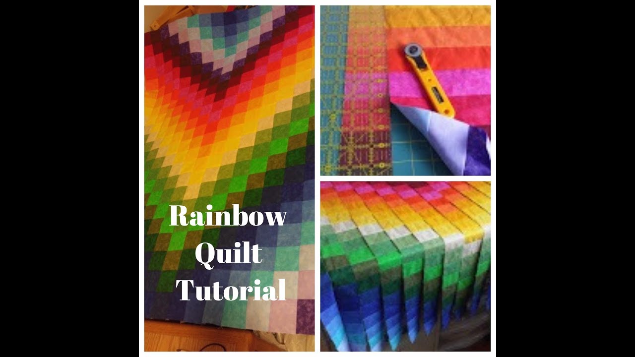 Jelly Roll Rainbow Quilt Tutorial (Inspired by Man Sewing)