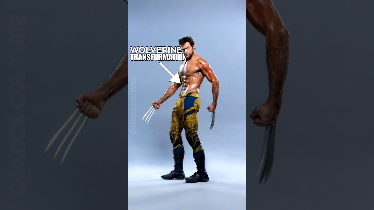 Hugh Jackman SHREDDED at 55 for Wolverine💪🔥 #wolverine #deadpool3 #deadpool #marvel #bodybuilding