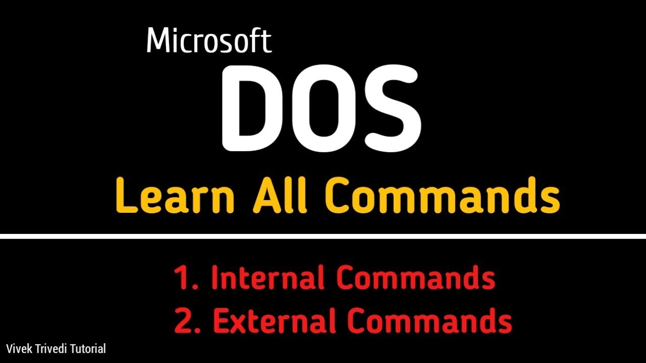 MS- DOS Commands Internal & External  ||