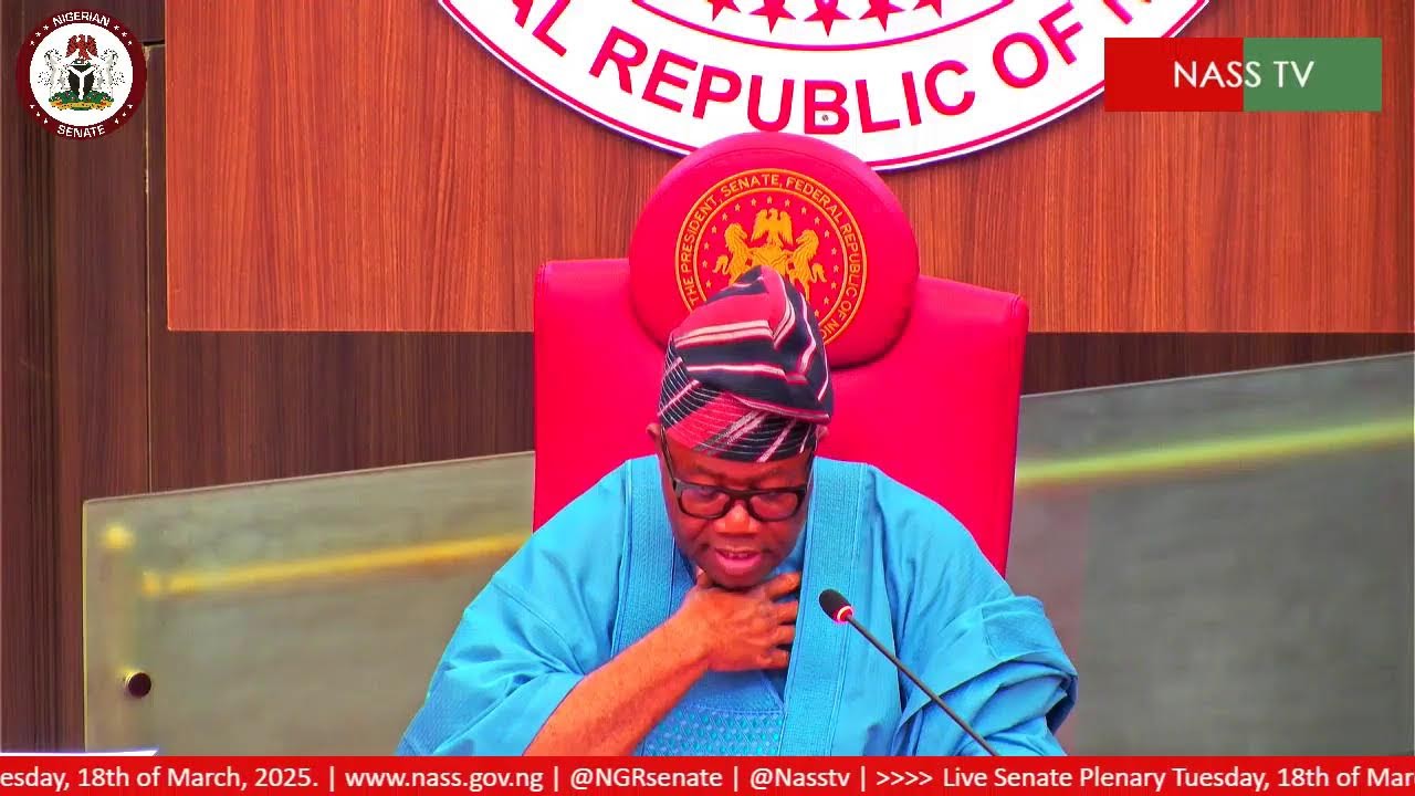 LIVE SENATE PLENARY TUESDAY 18TH MARCH, 2025