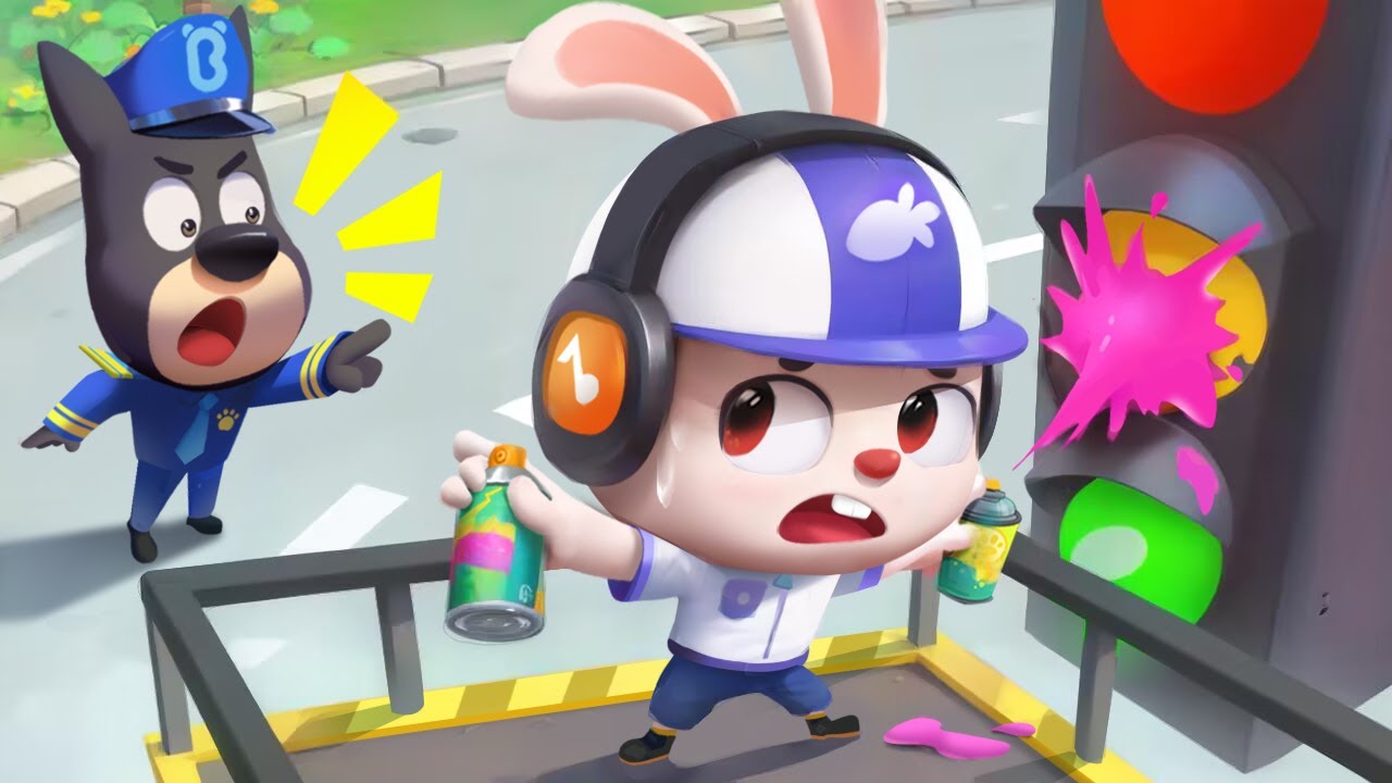No Graffiti Pranks | Safety Tips | Kids Cartoons | Sheriff Labrador | BabyBus TV