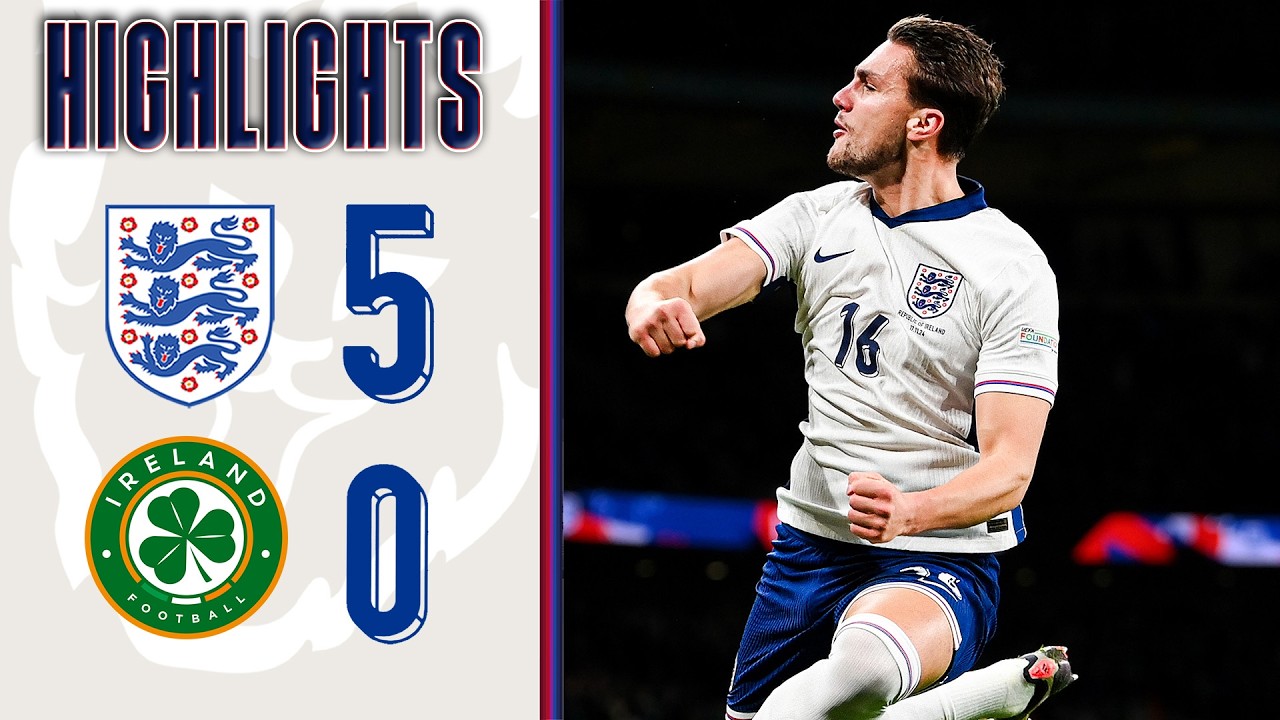 Three Lions Seal Nations League Promotion! | England 5-0 Republic Of Ireland | Highlights