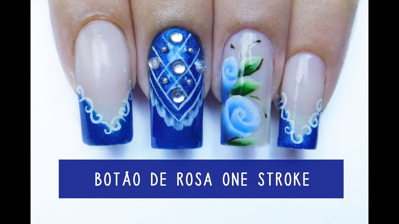 Passo a passo Unhas Decoradas Botão One Stroke | Aline Makelyne