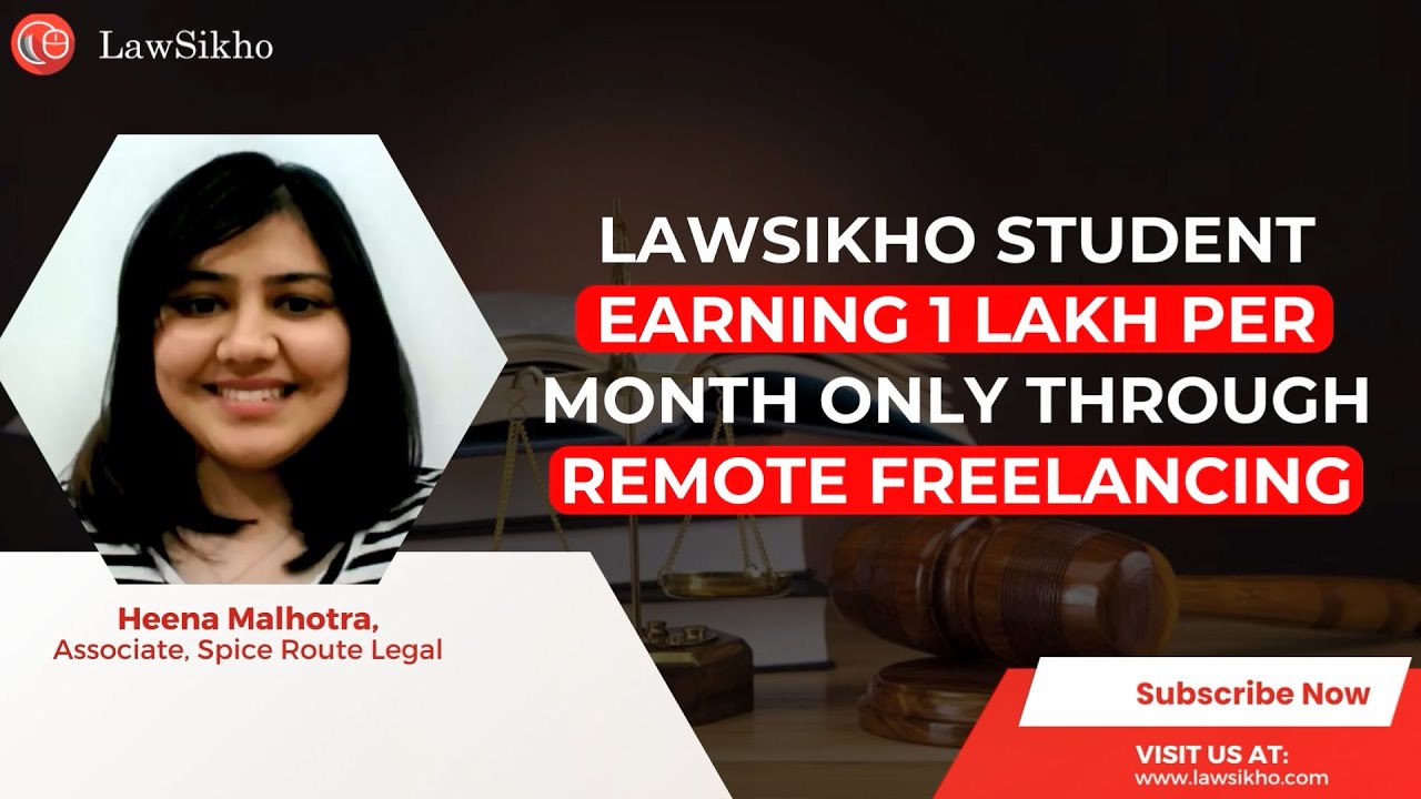 LawSikho Student Earing 1 Lakh Per Month By Freelancing | LawSikho | Abhyuday Agarwal