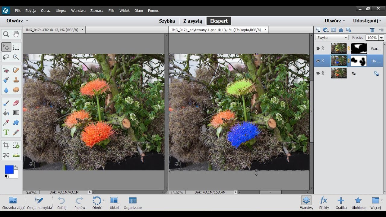 Photoshop Elements 13 polski tutorial &ndash; Praca na warstwach