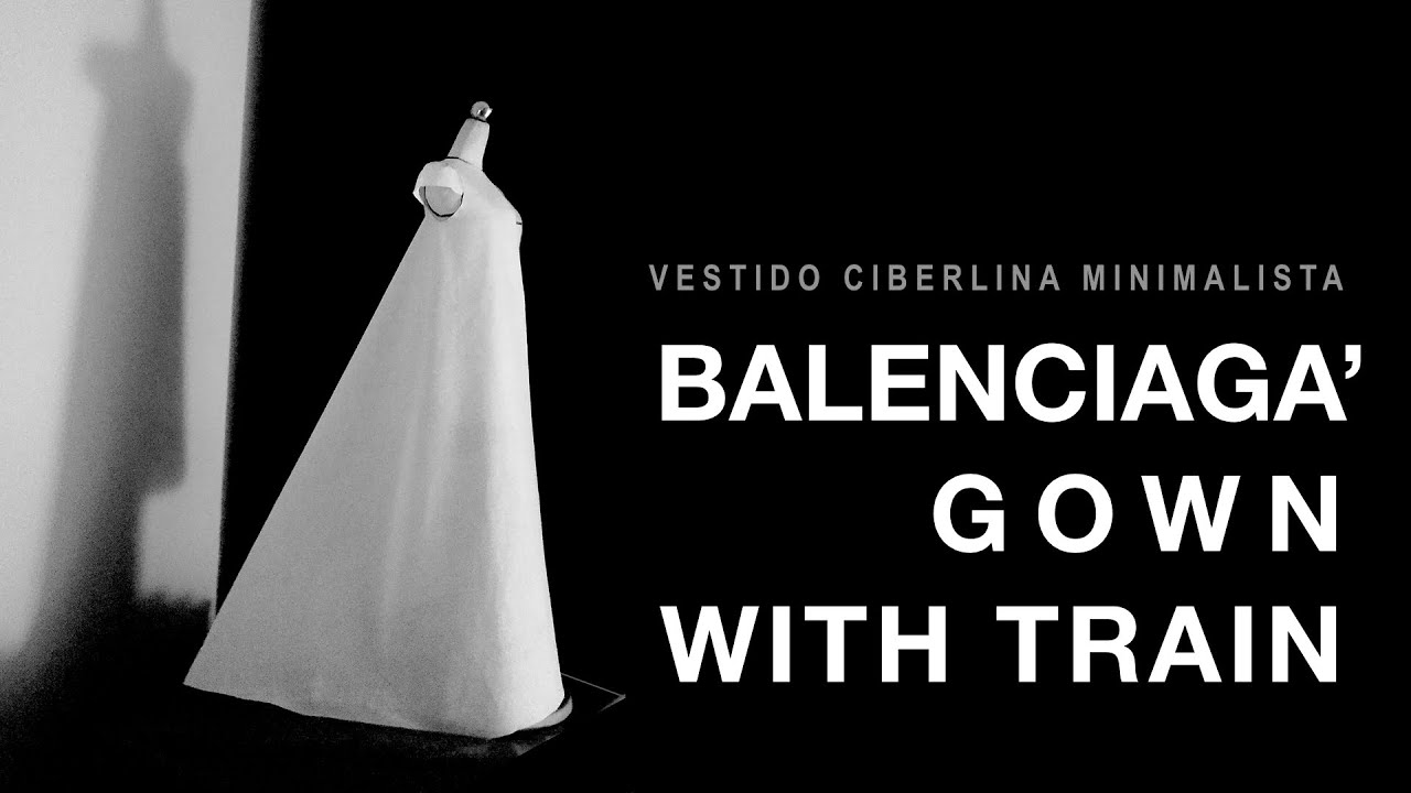 Draping Balenciaga' gown with train, part 1