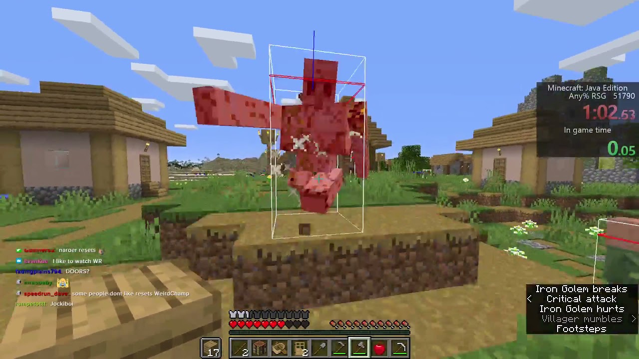 Ninjabrain vs Iron Golem epic 1v1