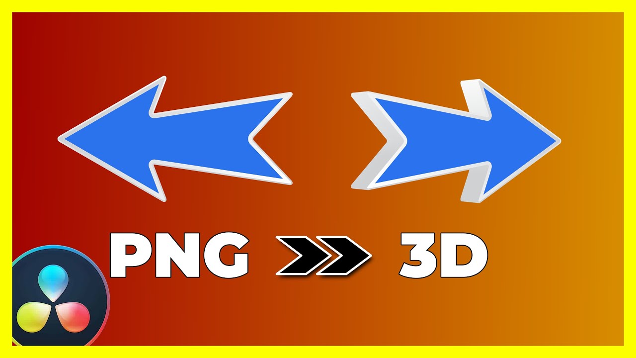 How to convert a PNG image into a 3D object in Davinci Resolve Fusion