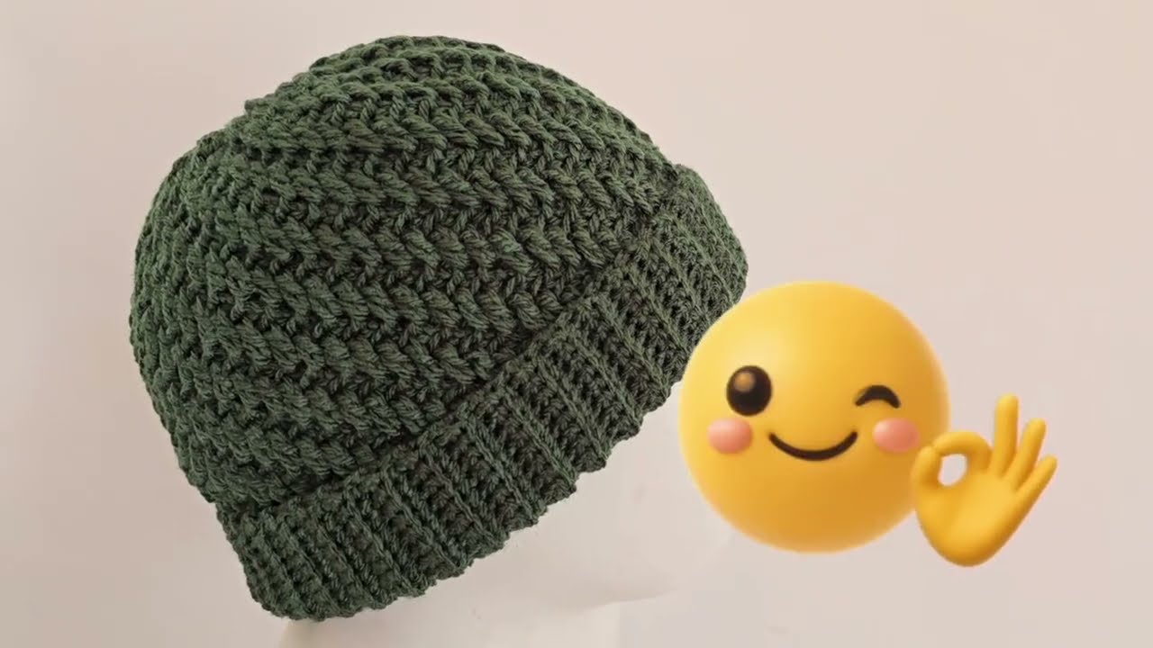 ✨ “¡EL GORRO MÁS ELEGANTE DEL AÑO! 😱 Tejido a Crochet con Patrón para TODAS las Tallas 😍🧶”