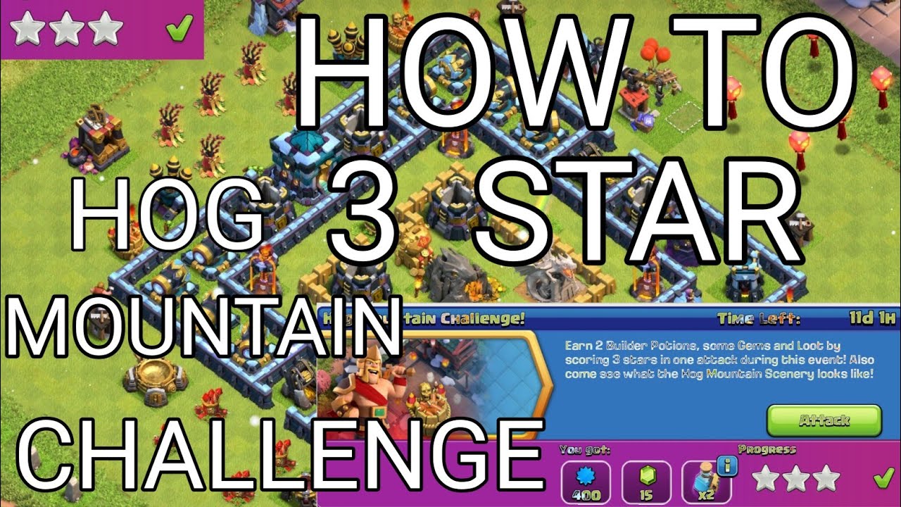 how to 3 star hog mountain challenge/ easy 3 star