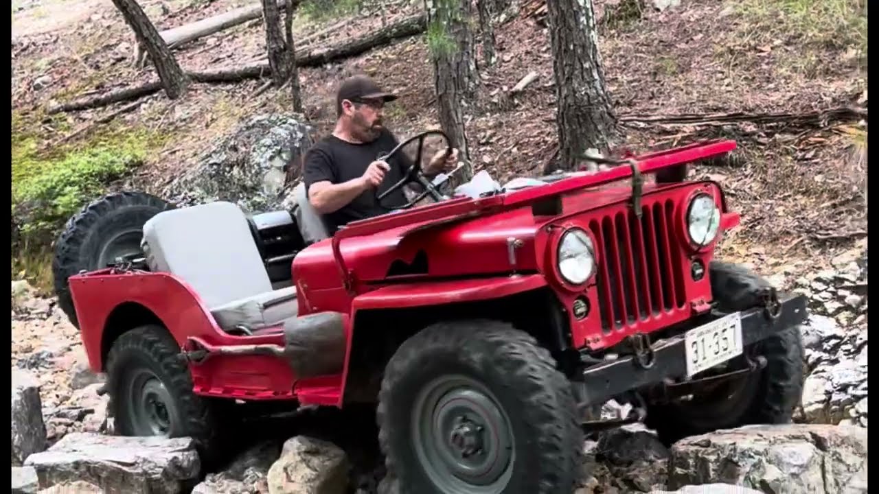 Ultimate Adventure trail in Hot Springs, Arkansas Off Road Park in a Willys Flat Fender Jeep