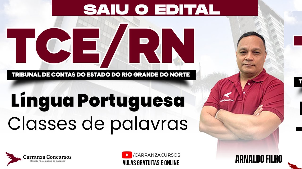 TCE-RN Concurso: Classes de Palavras | Língua Portuguesa para Prova