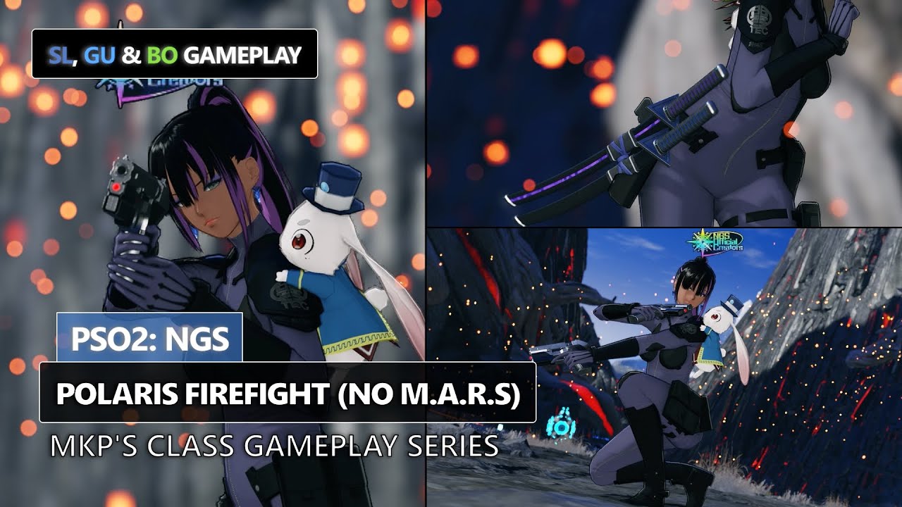 PSO2: NGS - Polaris Firefight - No M.A.R.S (Slayer, Gunner & Bouncer Gameplay)