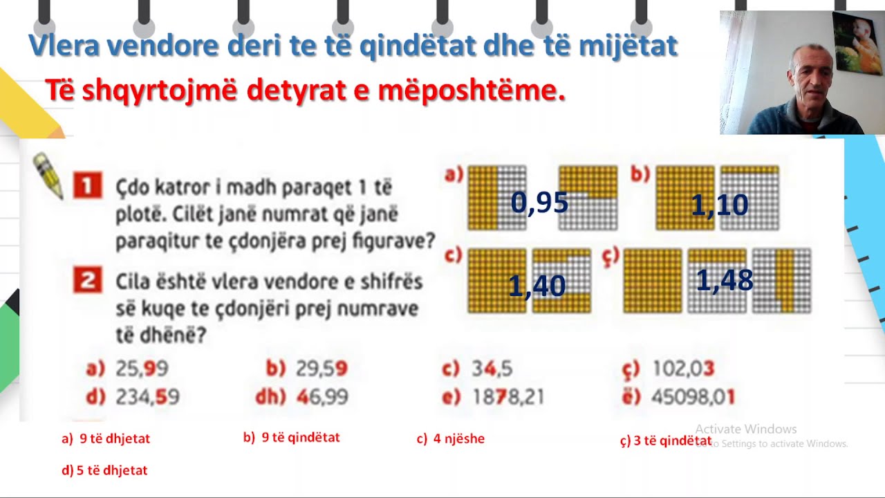 Klasa 6 - Matematikë - Vlera vendore deri te të qindëtat dhe të mijtat
